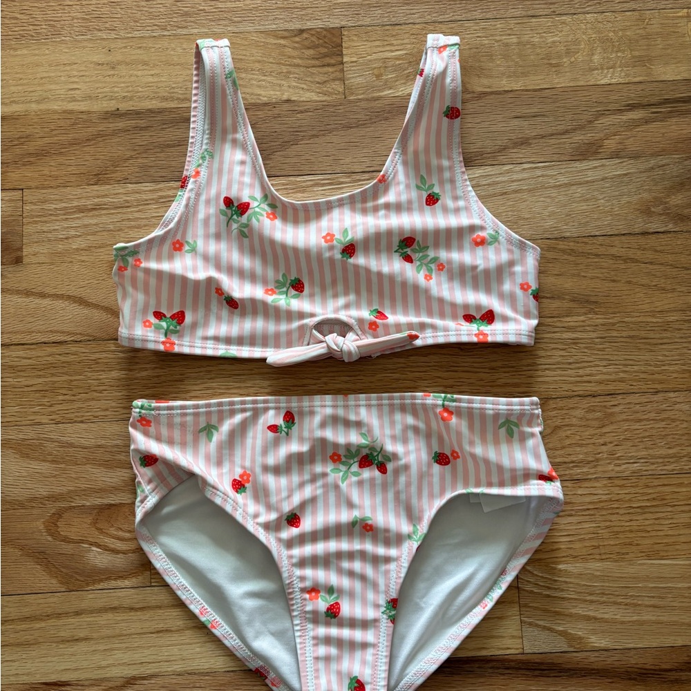 Old Navy Pink Striped Bikini Bottom